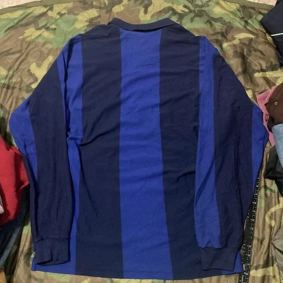 Polo Ralph Lauren vintage 90s vertical stripe rugby polo USA size XXL/26 - Picture 5 of 8